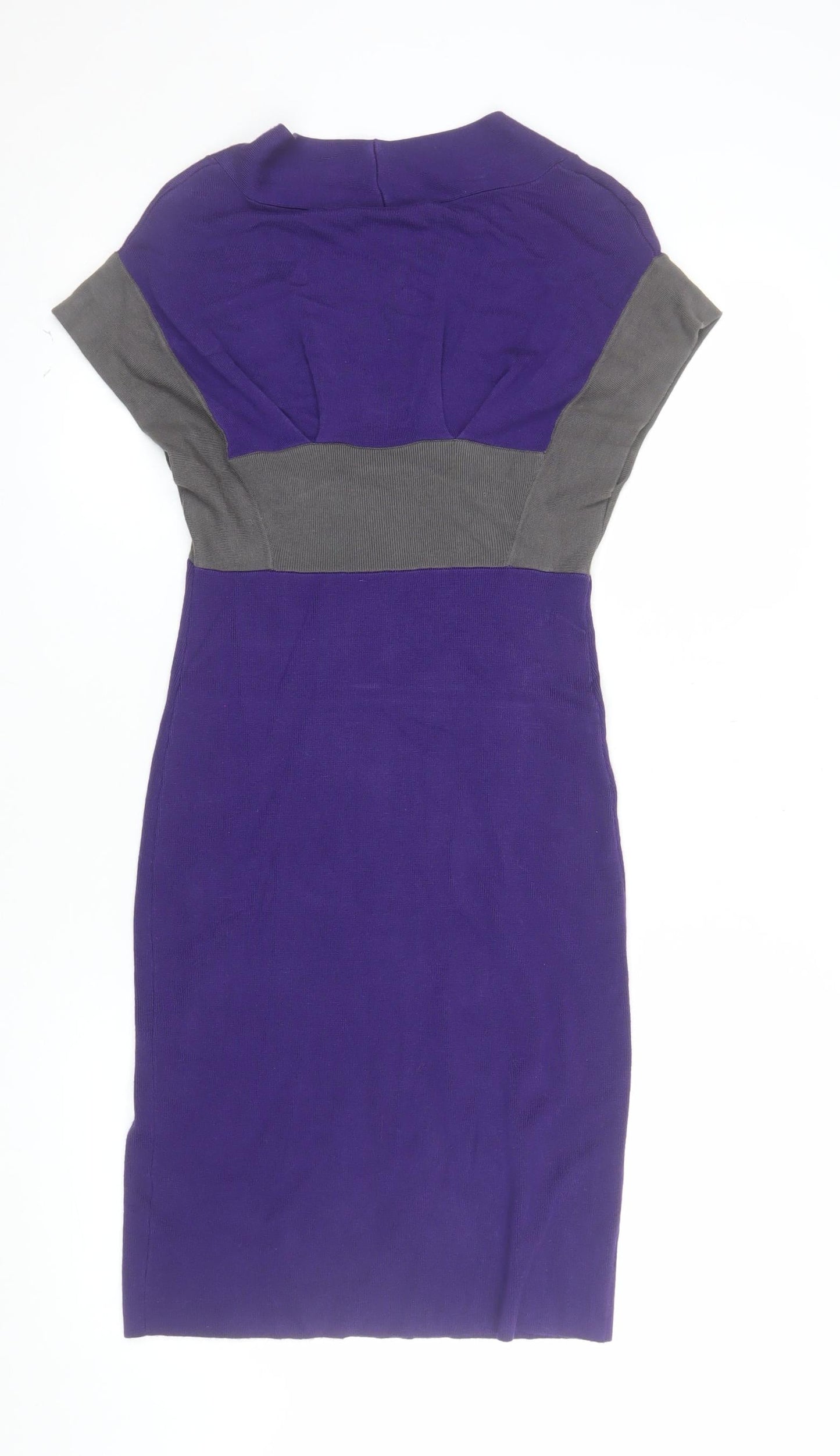 Topshop Women's Purple Bodycon Knee Length Dress Size 8
