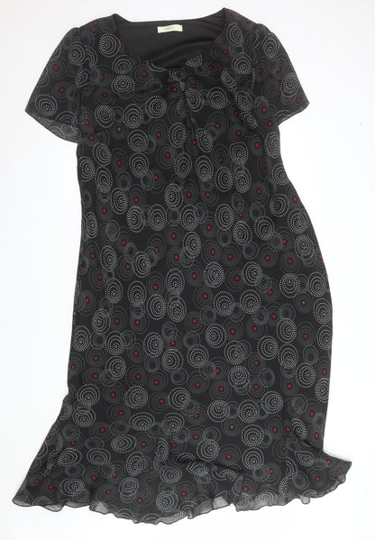 Classics Women Black Plus Size 24 Shift Knee Length Dress