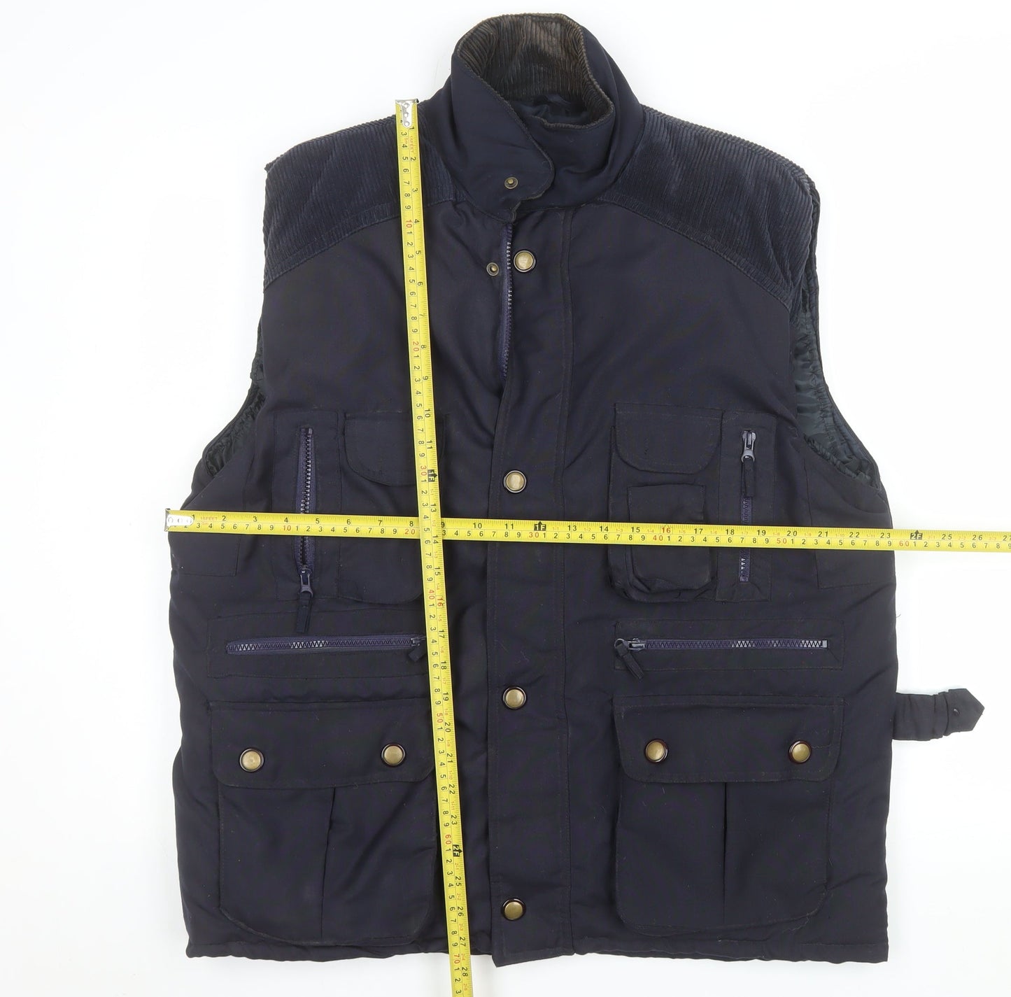 Euro Denim Men's Black M Padded Bodywarmer Waistcoat Outdoor Workwear