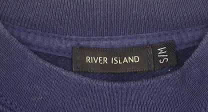 River Island Men's Blue New York City Graphic Pullover Sweatshirt Size S