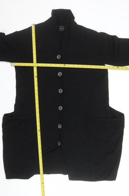 Bitte Kai Rand Women's Black Merino Wool V-Neck Cardigan M