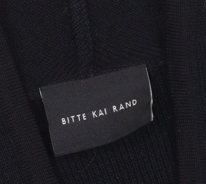 Bitte Kai Rand Women's Black Merino Wool V-Neck Cardigan M
