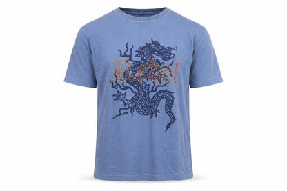 Bullit Men’s Blue Dragon Rebel Graphic Cotton T-Shirt Medium