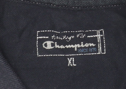 Champion Women's Black XL Polo Shirt Short Sleeve Cotton