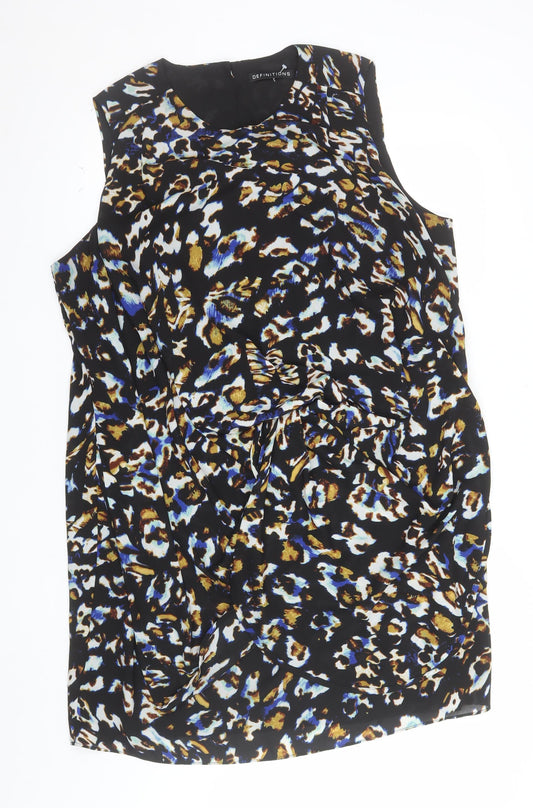 Definitions Women's Multicoloured Animal Print Sheath Dress Size 22