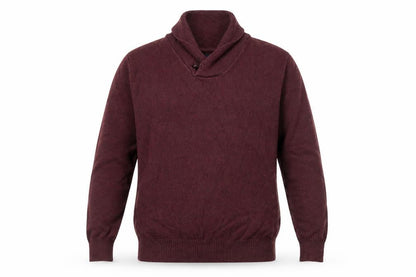 Marks & Spencer Blue Harbour Men Brown XL Cotton Shawl Collar Jumper