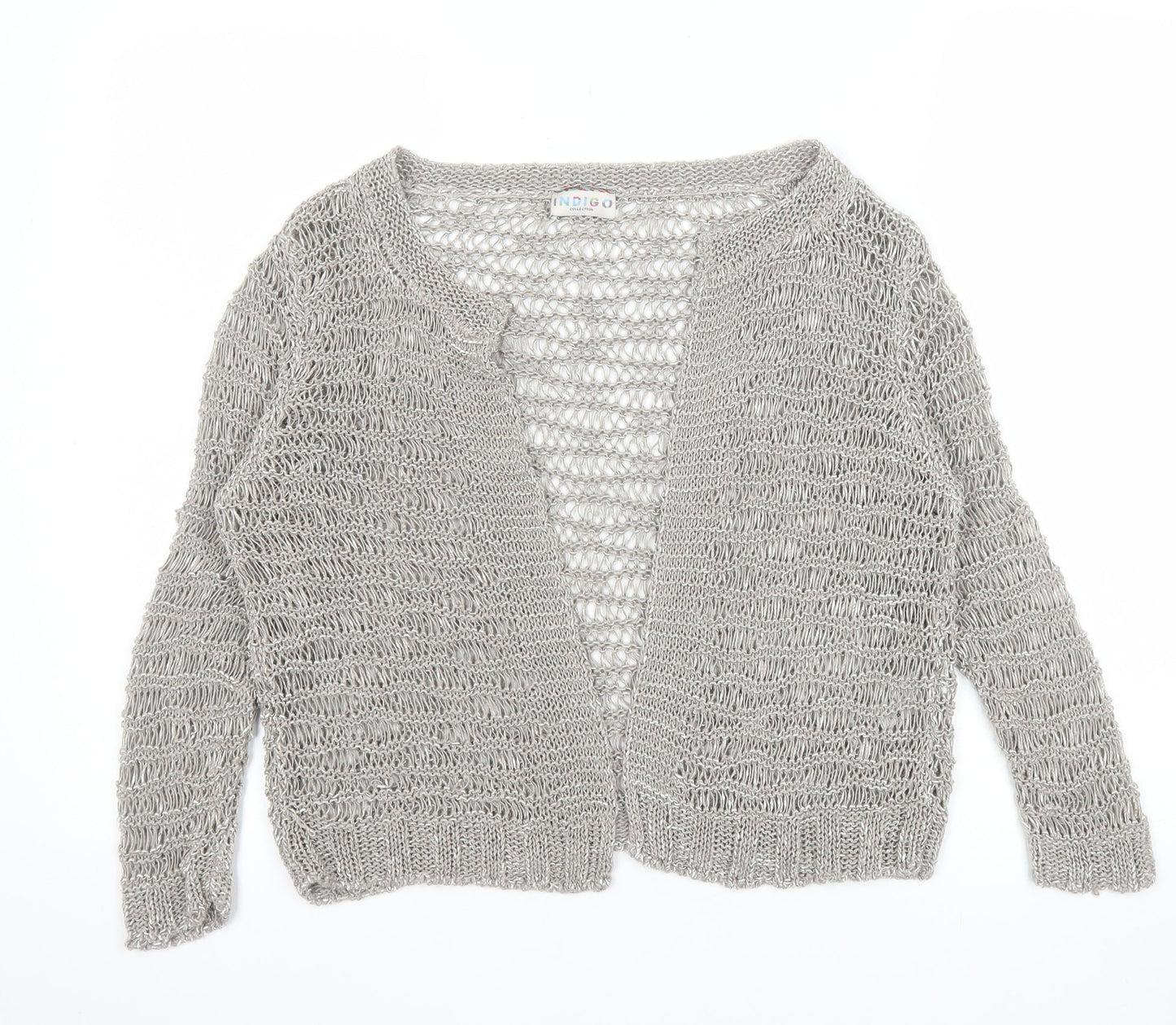 Marks & Spencer Women’s Silver Open Knit Cardigan Size 12