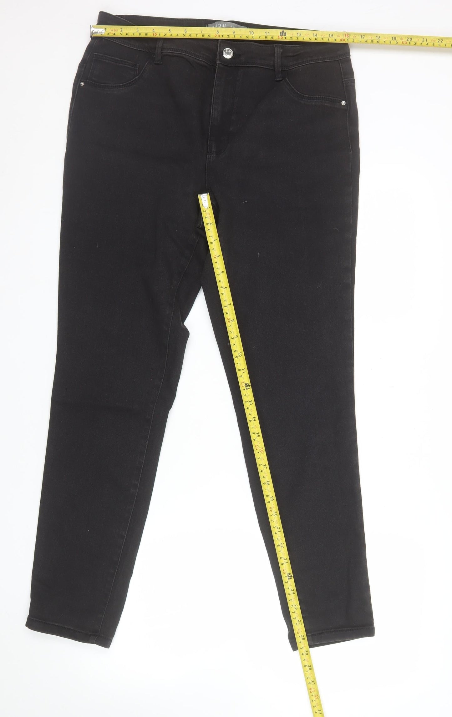 Primark Women’s Black Skinny Jeans Size 16 Stretch Denim