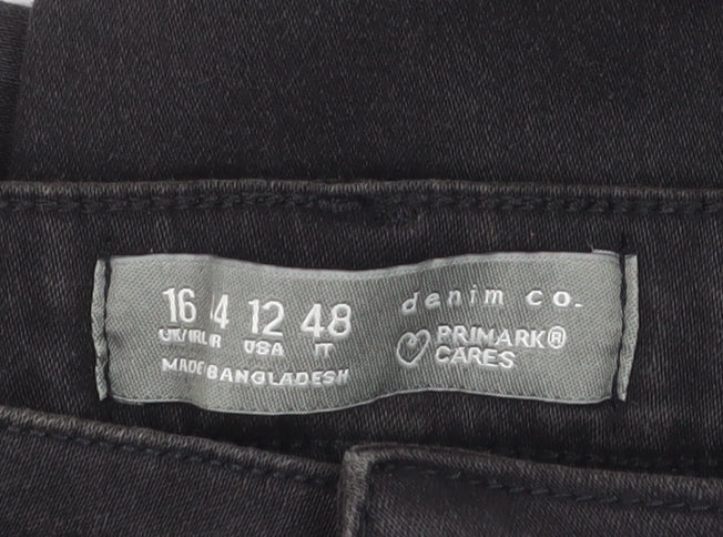 Primark Women’s Black Skinny Jeans Size 16 Stretch Denim