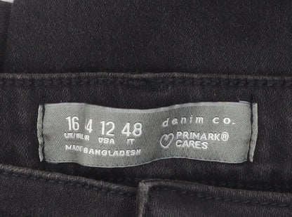Primark Women’s Black Skinny Jeans Size 16 Stretch Denim