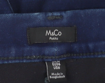 M&Co Women’s Blue Petite Skinny Stretch Jeans Size 8