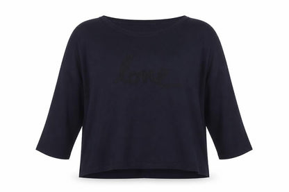 Illustrated People Women's Black Relaxed Fit Pullover Jumper M