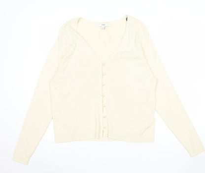 Marks and Spencer Women’s Ivory V-Neck Button Cardigan Size 20