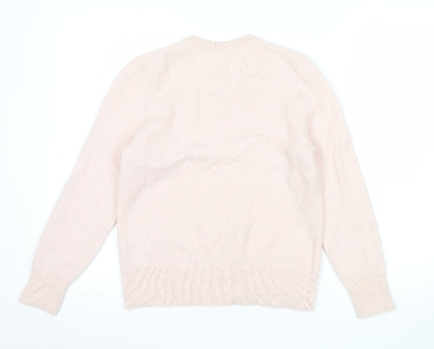 John Lewis Women’s Pink Cashmere Crew Neck Jumper Size 14