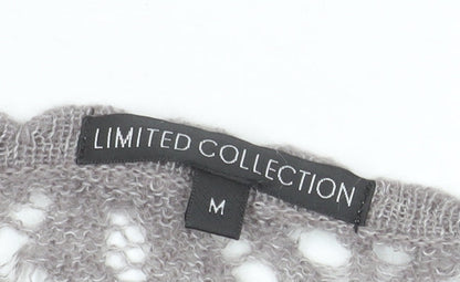 Marks and Spencer Women’s Grey Open-Knit Wrap Jumper M