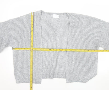 ASOS Design Curve Grey Knit Open Cardigan Women's UK 20 Long Sleeve