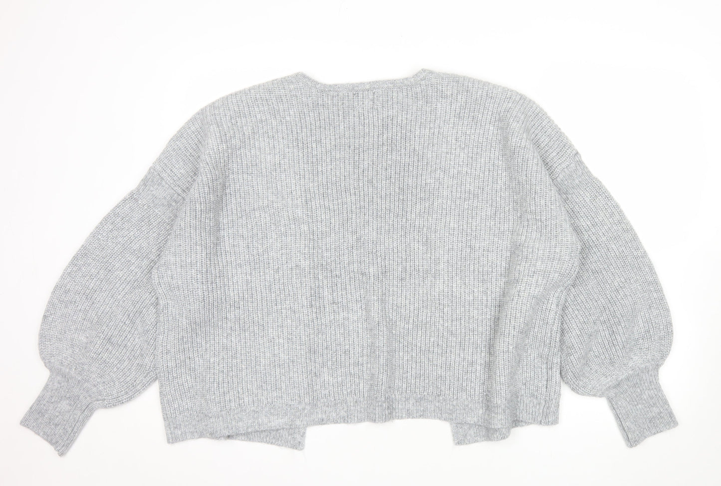 ASOS Design Curve Grey Knit Open Cardigan Women's UK 20 Long Sleeve