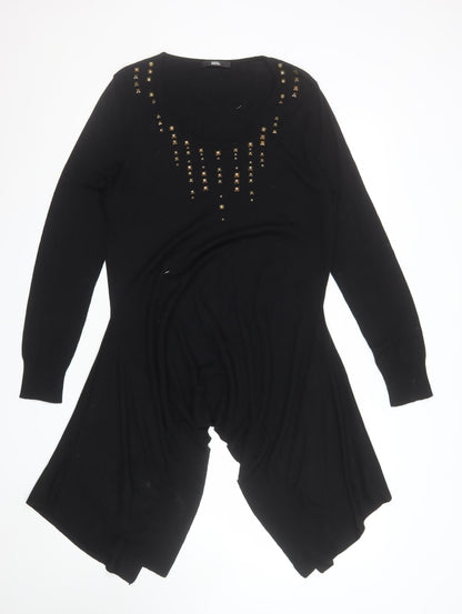 Marks and Spencer Women’s Black Studded Pullover Jumper Size 16