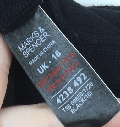 Marks and Spencer Women’s Black Studded Pullover Jumper Size 16