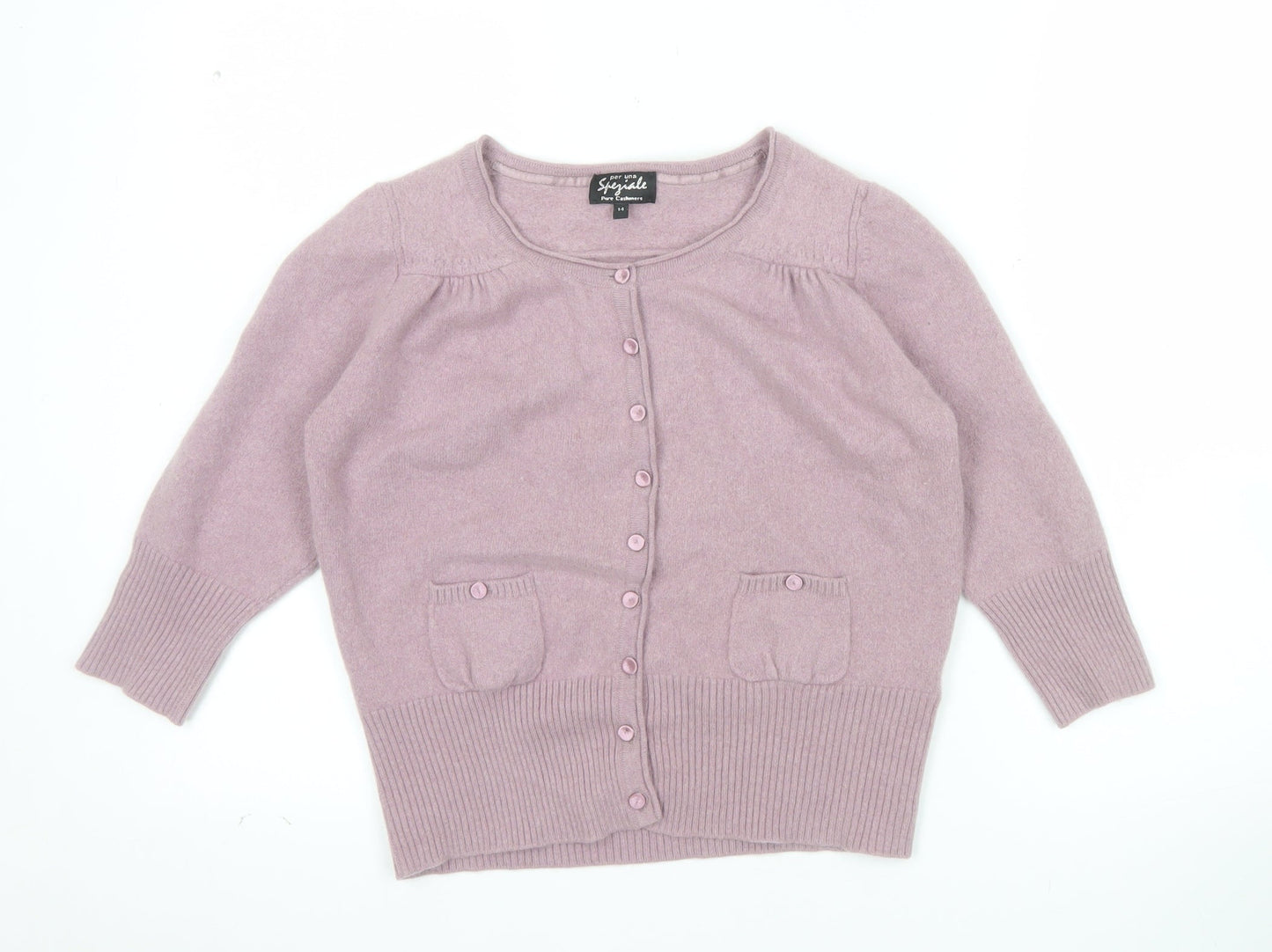 Marks and Spencer Women’s Purple Cashmere Cardigan Size 14
