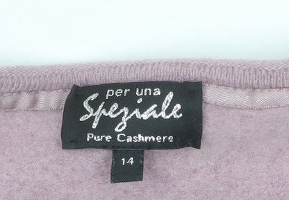 Marks and Spencer Women’s Purple Cashmere Cardigan Size 14