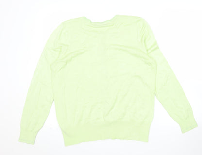 Marks and Spencer Women Green Cardigan Size 16 Viscose Blend