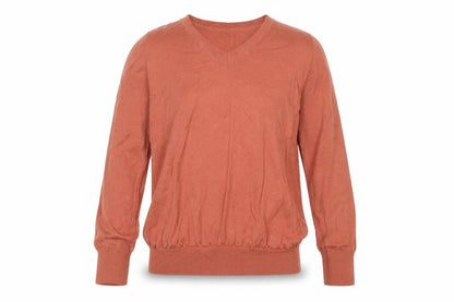 Capture Men's Brown L V-Neck Pure Merino Wool Jumper