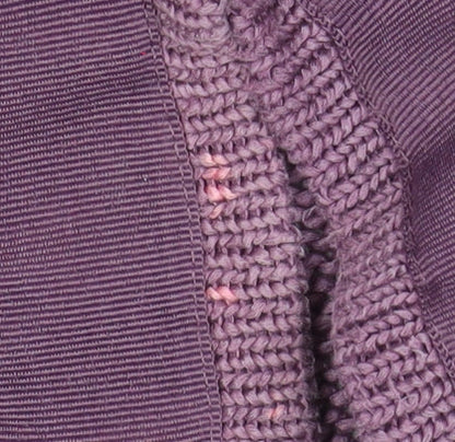 Boden Women Purple Collared Long Cardigan Knit Size 14 Cotton