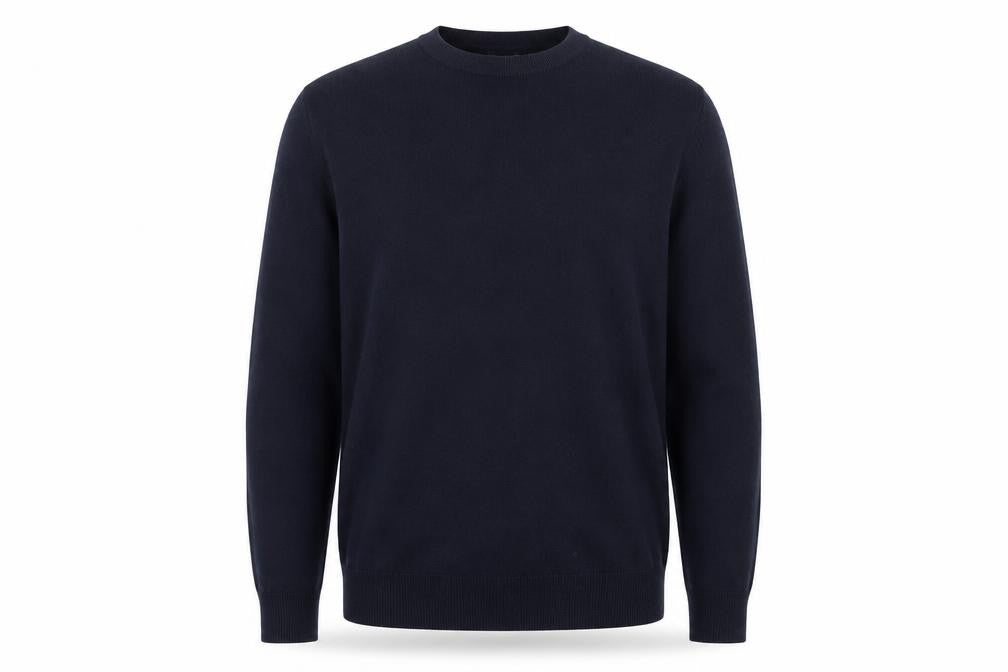 Ballantyne Men's Blue Wool Crew Neck Pullover Jumper Size M