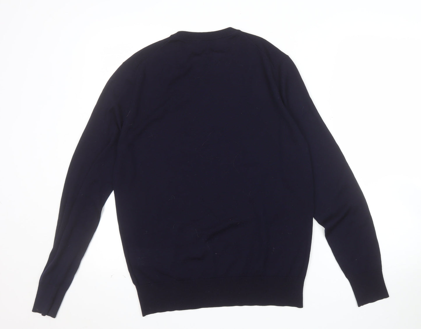 Ballantyne Men's Blue Wool Crew Neck Pullover Jumper Size M