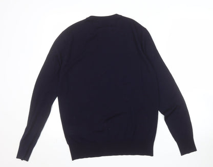 Ballantyne Men's Blue Wool Crew Neck Pullover Jumper Size M