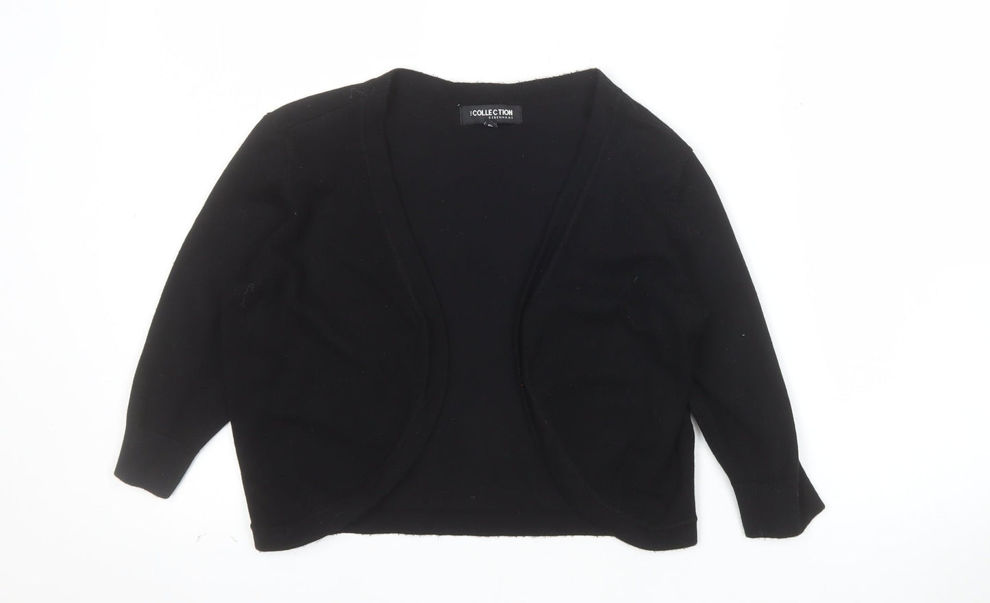 Debenhams Women’s Black Viscose Knit V-Neck Cardigan Size 10