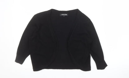 Debenhams Women’s Black Viscose Knit V-Neck Cardigan Size 10