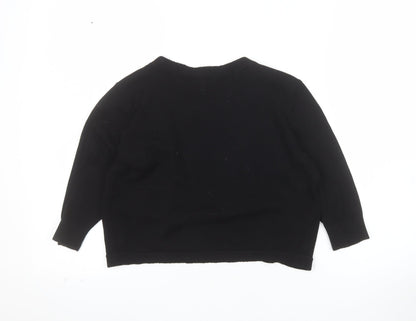Debenhams Women’s Black Viscose Knit V-Neck Cardigan Size 10