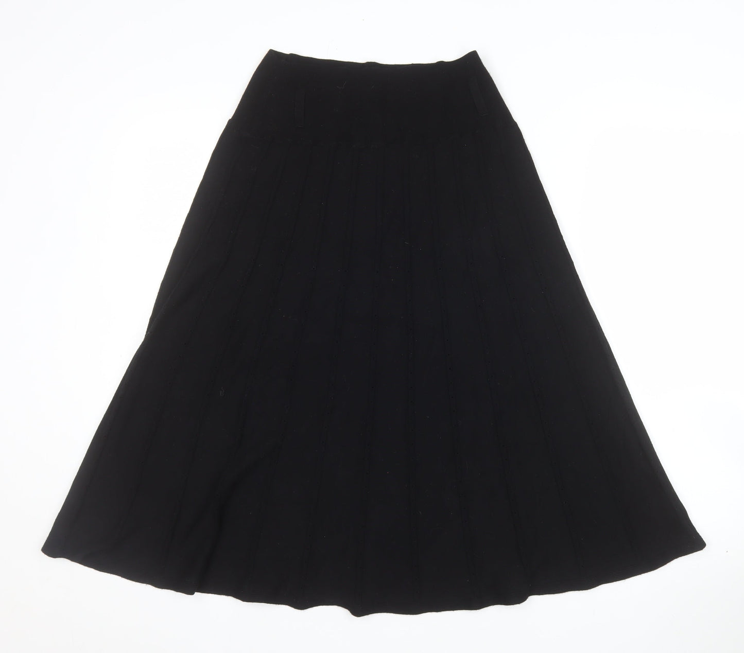 Marks and Spencer Womens Black A-Line Midi Skirt Size 14