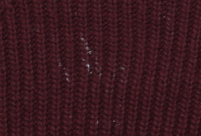 H&M Women Red Mock Neck Chunky Knit Jumper Size M
