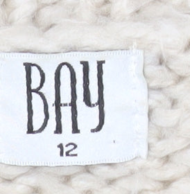 Bay Women’s Beige Chunky Knit Cropped Cardigan Size 12