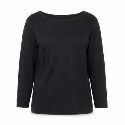 Phase Eight Women's Black Boat Neck 3/4 Sleeve Cotton Wool Jumper Size 14