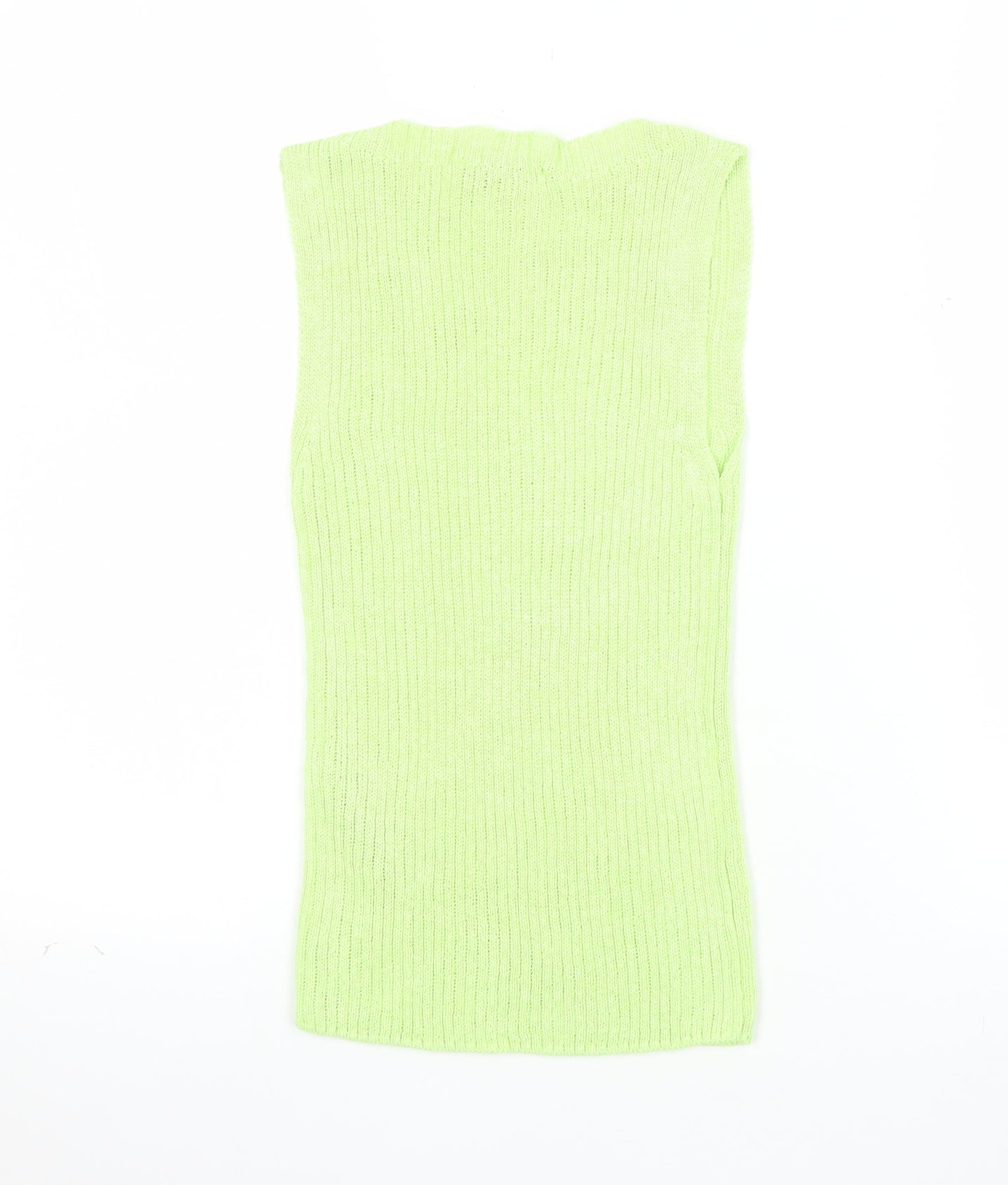 Zara Women Green Sleeveless Knit Tank Top Size S