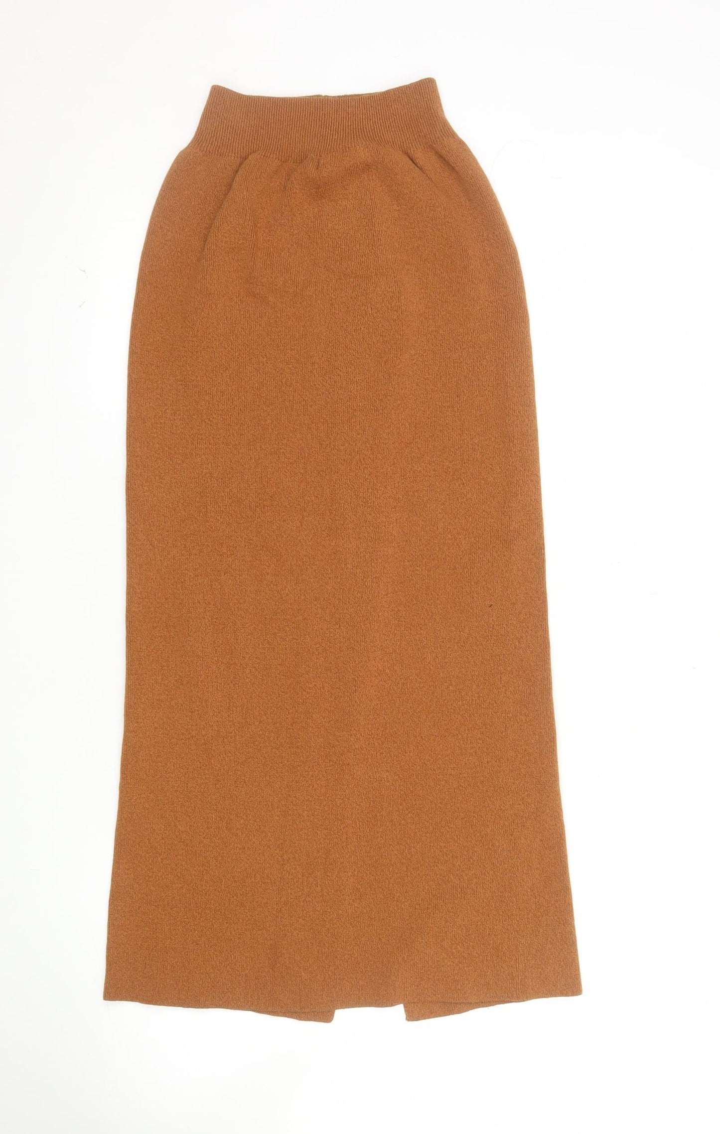 Atmosphere Women's Brown Knit Midi Button Pencil Skirt Size 8