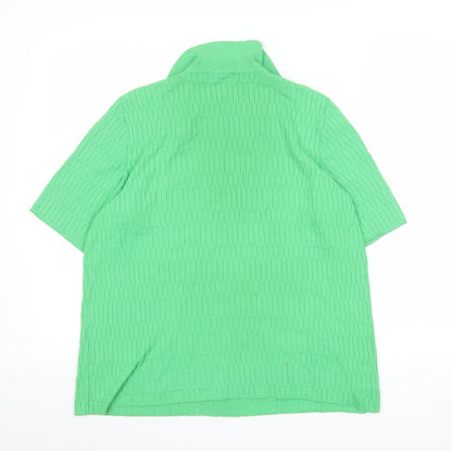 Marks and Spencer Women’s Green Viscose Polo Knit Top Size M