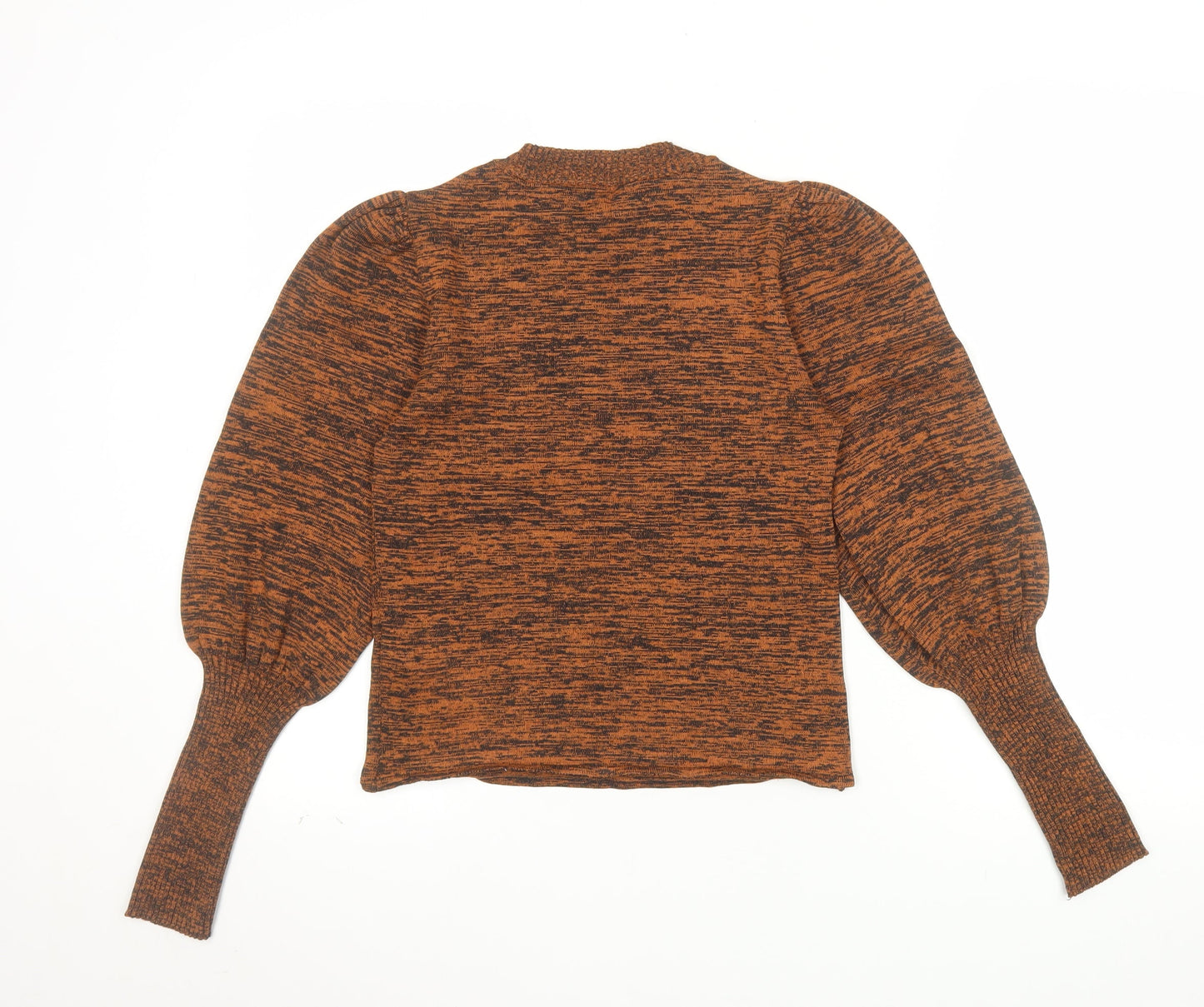 Topshop Women’s Brown Puff Sleeve Knit Blouse UK S