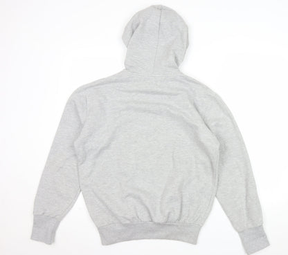 FCUK Women Grey Pullover Hoodie Cotton Polyester Size M Casual