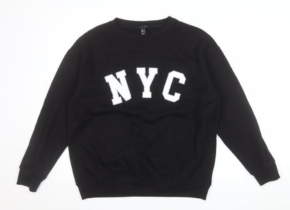 New Look Men's Black NYC Graphic Pullover Sweatshirt Size S