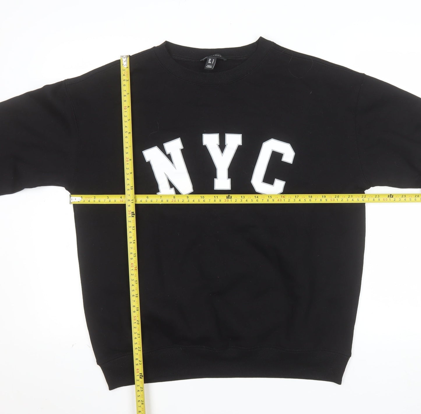 New Look Men's Black NYC Graphic Pullover Sweatshirt Size S