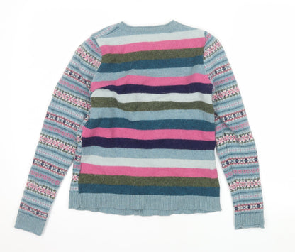He Loves Me Women’s Multicoloured Wool Blend Fair Isle Cardigan Size 10