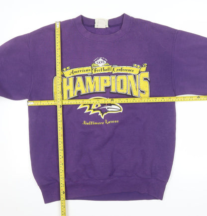 Lee Sport Men's Purple Baltimore Ravens Champions Sweatshirt M Vintage