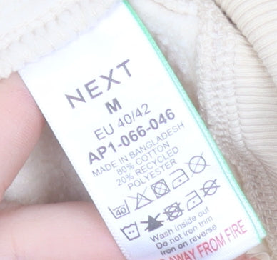 Next Men’s Beige Brooklyn Crew Neck Sweatshirt M Autumn Winter