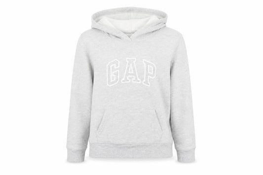 Gap Women Light Grey Pullover Hoodie L Soft Cotton Blend Casual