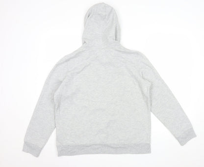 GAP Women Light Grey Pullover Hoodie L Soft Cotton Blend Casual